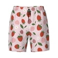 thumbnail image 4 of Lsque Mens Swim Trunks Floral Strawberr Pattern - Bathing Suit Compression Liner - Beach Swim Shorts Swimwear - (S-3XL) - Stretch Quick Dry -X-Large, 4 of 9