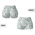 thumbnail image 3 of Sikiie Goose and Doodle Flowers Print Workout Shorts Women Scrunch Butt Gym Shorts Seamless High Waist Tummy Control Yoga Biker Athletic Shorts, 3 of 5