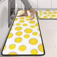thumbnail image 2 of Kitchen Rugs Sets Of 2,Yellow Lemon Fruit Slices White Pattern Anti Fatigue Kitchen Mat Rugs Non Slip Washable,Decorative Kitchen Floor Mats for Kitchen,Sink,Laundry,17"x47"+17"x47", 2 of 5