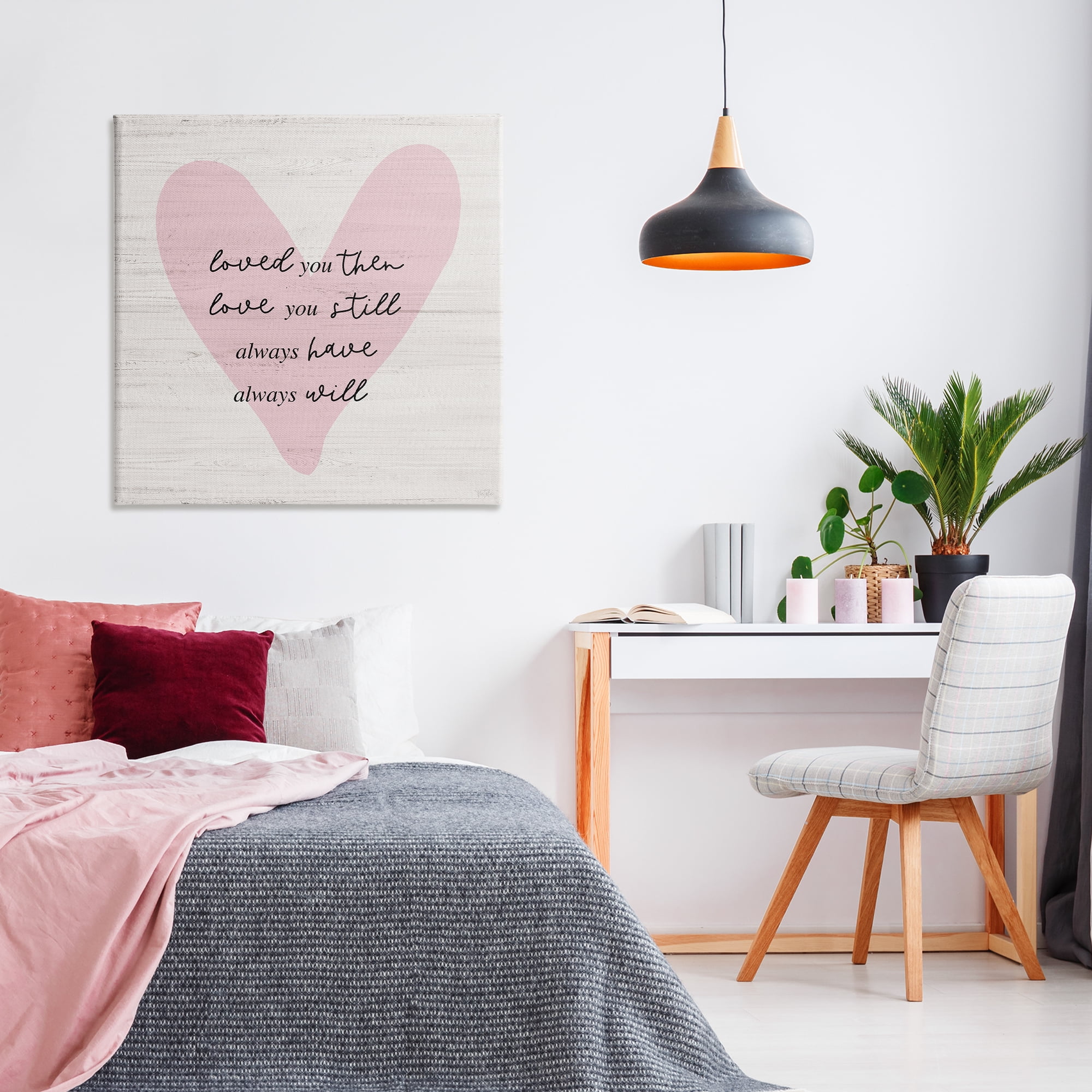 Stupell Industries Love You Still Heart Text & Numbers Painting Wrapped Canvas Art Print Wall Art, 36 x 36