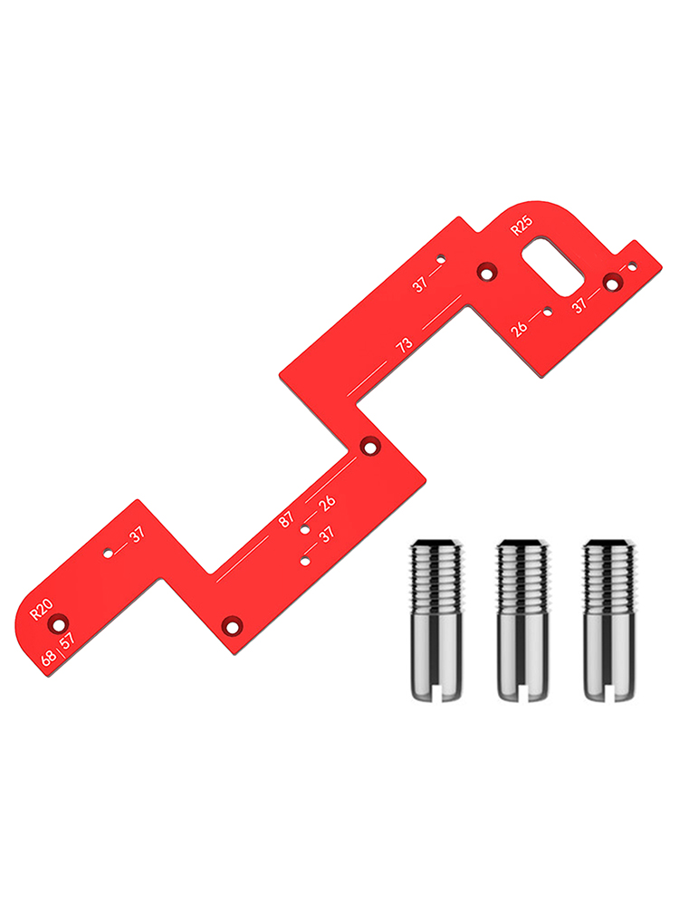 Cabinet Hardware Jig, Aluminum Alloy Punch Locator Drill Guide Cabinet Slotting Tool, Sturdy Cabinet Door Installation Tool Drilling Dowelling Guide for Cabinets Wardrobes