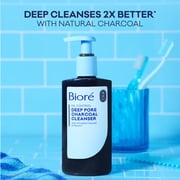 Biore Deep Pore Charcoal Daily Face Wash Care for Dirt & Makeup Removal, for Skin Care, 11.45 fl oz