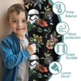 thumbnail image 3 of 2 Panels Space Sci-Fi Print Pattern Nursery Curtains Boys Girls Kids Black and White Floral Modern Window Drapes for Living Bedroom Playroom Room Decor Rod Pocket 52x84 Inch, 3 of 5