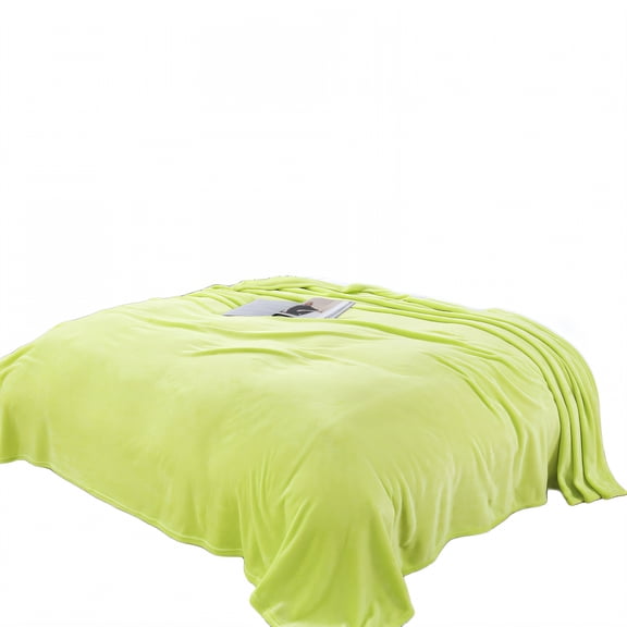 AUQ Throw Blanket,Smooth Velvet Feel Bed Blankets,Gentle Skin Softness Cozy Blanket,Green,60*78in