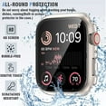 thumbnail image 5 of [3 Pack] for Waterproof Apple Watch Screen Protector 44mm Case SE 2022 Series 6 5 4 SE with Built-in Tempered Glass Film, PC Hard Full Cover Bumper for iWatch SE 2022 6 5 4 SE 44mm, 5 of 5