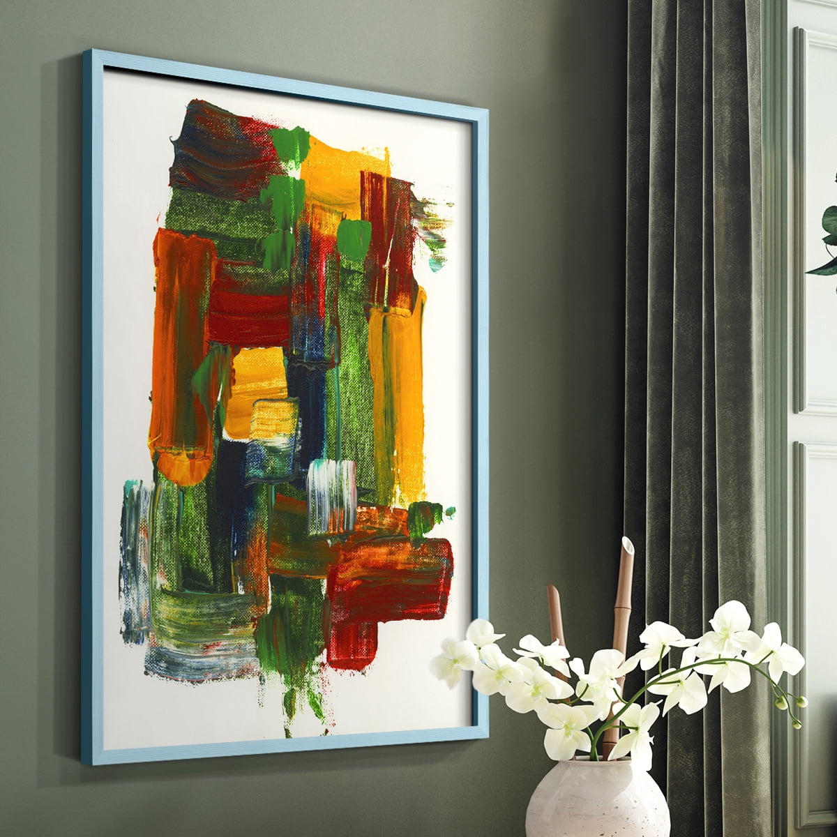Abstract II in Paper Solid Wood 8 x 10 Framed Print