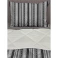 thumbnail image 3 of Prehistoric Comforter & Sham Bedding Set, Black and White Tribal Motifs Pattern Native Geometric Borders Design, 3 pcs Duvet Set Microfiber Filling Quilt, 5 Sizes, Black White, by Ambesonne, 3 of 4