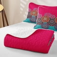 thumbnail image 4 of Homewish Bohemian Mandala Twin Quilt Set For Girls,Asian Oriental Style Twin Coverlet Set,2-Piece, 4 of 7