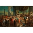 thumbnail image 3 of German School 18x13 Black Modern Framed Museum Art Print Titled - Christ Before the High Priest (18th Century), 3 of 5