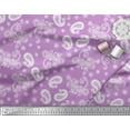thumbnail image 3 of Soimoi Modal Satin Fabric Floral & Paisley Decor Fabric Printed Yard 42 Inch Wide, 3 of 3