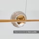 thumbnail image 4 of Lámpara colgante VINTAGE Ilios Innova DORADA vertical de 4 luces esferas de cristal ahumadas, 4 of 7