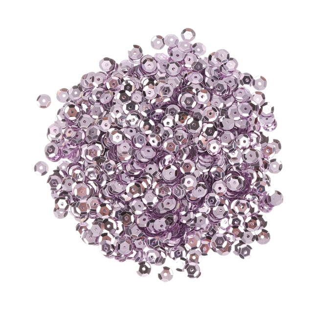 Lentejuelas Sueltas con Reverso Plateado 2400 Piezas Lentejuelas en Forma de Copa para Manualidades, Costura Y Fabricación de Joyas, Color Lila Claro