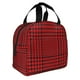 thumbnail image 2 of Easygdp Red Black Houndstooth Bolsa Térmica Premium - Tela Oxford Impermeable, Gran Capacidad, Bolsillo Frontal, Unisex para Trabajo, Escuela, Actividades al Aire Libre y Picnics, 2 of 8