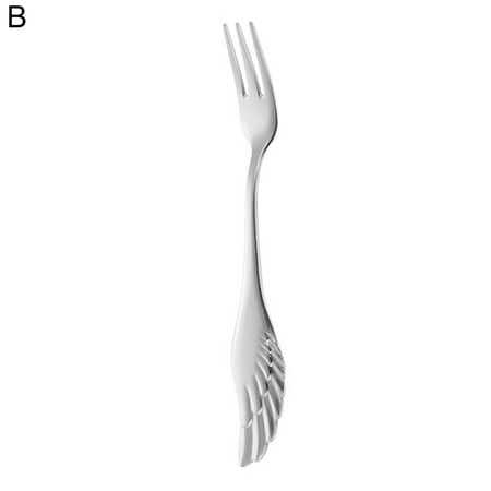

IGRELEM Fruit Fork Anti-slip BPA Free Useful Streamlined Spoon Salad Fork