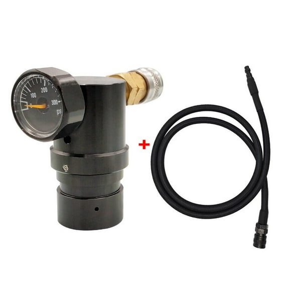 Paintball HPA MR GEN2 Regulator W Foster Coupler & Remote Hose