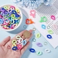 thumbnail image 3 of 1 set 400pcs Opaque Acrylic Twist Quick Link Connectors with 25pcs Opaque Acrylic Lobster Claw Clasps with 50pcs Aluminum Wire Open Jump Rings Mixed color, 3 of 6