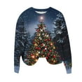 thumbnail image 4 of EchfiProm Womens Christmas Sweatshirts Oversized Sweatshirt Pullover Vintage Fall Xmas Light Up Tops for Women Long Sleeve, 4 of 8