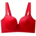 thumbnail image 3 of ATENAR Bras for Women,Wireless Bras for Women,Womens Bras,Breathable,Comfort Fit,Solid,Nylon,Spandex,Red,M(US:6), 3 of 3