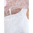 thumbnail image 6 of BemeyourBBs Toddler Baby Girls Summer Outfits Denim 2 Pieces Outfit Baby Girl Summer Clothes Sleeveless One Shoulder Ruffle Tank Vest Tops and Jeans Shorts Set with Belt, 6 of 9
