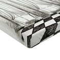 thumbnail image 2 of Ambesonne Sketch Fitted Sheet, Castle Baroque Curtains, Full Size, White Black, 2 of 3