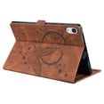 thumbnail image 3 of Jiahe Cover Case for iPad 10th Generation 10.9" 2022 Release, Anti-Slip Stand Embossed Patterned Folio Leather Soft TPU Shockproof Protective Cover with Card Slots & Pencil Holder, Brown, 3 of 9
