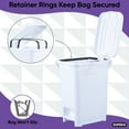 thumbnail image 3 of Slim 2.5-gallon Step on Trash Can with Lid. – Space Savor White Trash Can, Good for Dorm Room, Kitchen, Bathroom, or Office, Keeps the Room Neat and Clean, 3 of 7