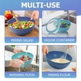 thumbnail image 7 of Vesteel 6Pcs Mixing Bowl Set with Lids, Plastic Nesting Bowls for Mixing, Storage, Kitchen Prepping, Serving Food, Microwave & Dishwasher Safe - Blue, 7 of 7