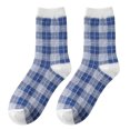 thumbnail image 2 of MSJUHEG Crew Socks for Women,Frilly Socks Women,Tube Socks Women,Retro Socks,Striped Socks Women,Women Matching Thickened Warm Mid Tube Women Thick Navy One Size, 2 of 5