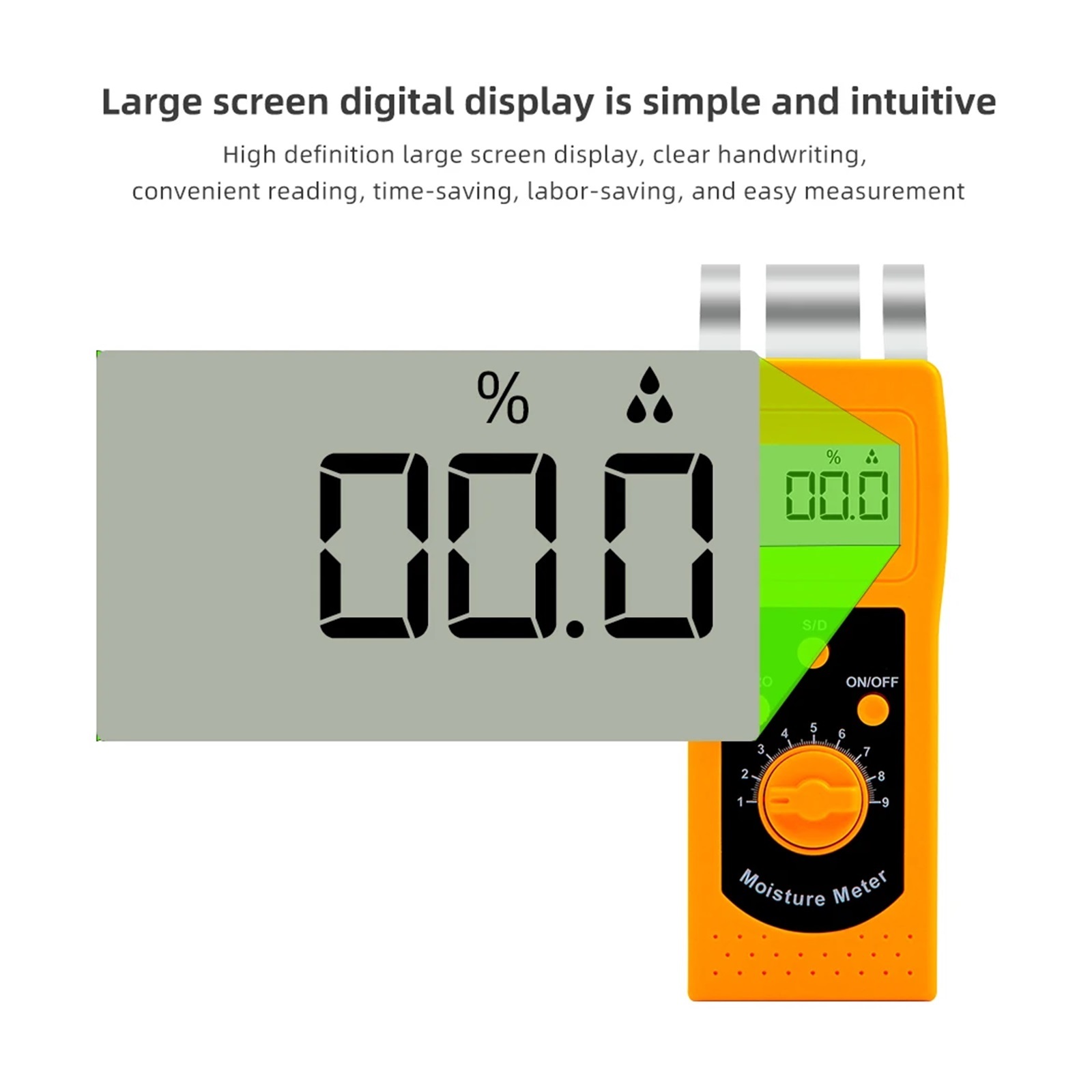 DM200T Textile Moisture Meter Sensitive Induction Probe Humidity Instruments Digital Hygrometer Used For Measuring Garment Yarn