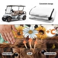 thumbnail image 6 of Uourmeti Golf Cart Seat Covers Portable, Compatible with Sports Club Car Old Ds Golf Cart, Golf Cart Towel Seat Cover with Pockets Fit for Club Car Seats EZGO, Cow, 6 of 8