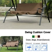 Brrnoo Outdoor/Patio Swing Cushion Cover Swing Seat Cover Replacement for 3 Seaters Waterproof Swing Chair Cushion Cover 59 x19 x4