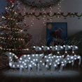 thumbnail image 1 of vidaXL Décoration de Noël Renne & Traîneau 140 LEDs Extérieur Argent, 1 of 5