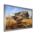thumbnail image 2 of Designart "Duck Waddling by the Barn II" Animals Framed Wall Art Decor - Modern Farmhouse Brown Duck Bedroom Framed Canvas Wall Art, 2 of 6
