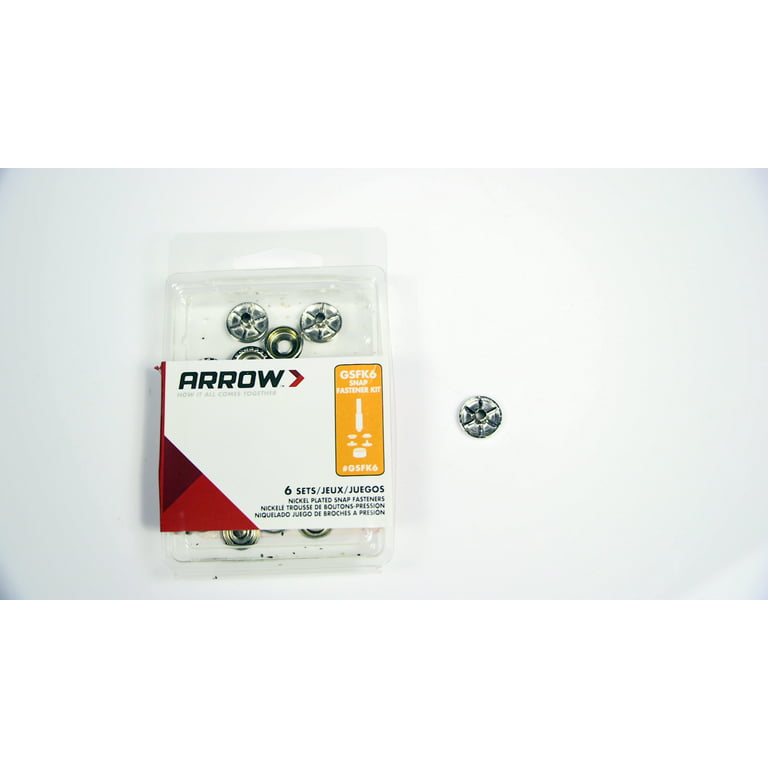 Arrow Screw Snap Fastener Kit - 6 Sets
