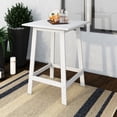 thumbnail image 1 of CorLiving Miramar Solid Wood Square Outdoor Slat Topped Pub Table, White, 1 of 7