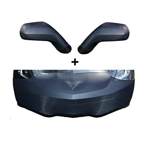 ZO6 and Grand Sport， Black FlyingAMZ C7 Corvettes Front Bumper Bra Mirror Covers Stretch Mask Combo Fit for 2014 2015 2016 2017 2018 2019 Model Including Z51 