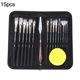 thumbnail image 1 of Juego de pinceles de pintura de madera de 15 piezas, bolígrafo con mango de acuarela para niños, herramienta de kit de pintura al óleo Scienceny EL5252-00B, 1 of 2
