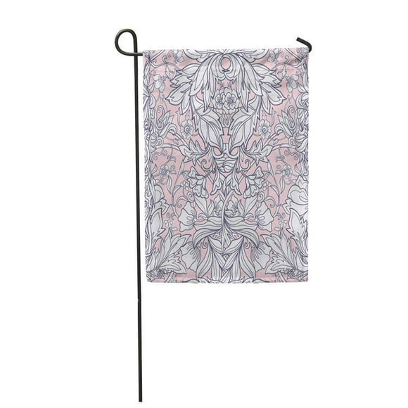 POGLIP Morris Floral in Middle Ages William Pattern Abstract Antique Garden Flag Decorative Flag House Banner 12x18 inch