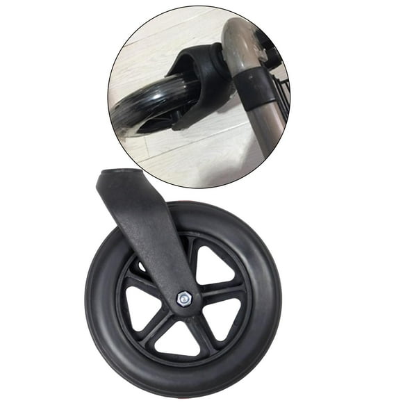 de Horquilla Delantera para Silla de Ruedas, Rodamiento de 1,, Fácil Instalación, Accesorios para Sillas de Ruedas Negras para Sillas de Rueda , Juego de Juego de ruedas de 8 pulgadas Macarena Reemplazo de silla de ruedas