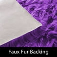 thumbnail image 3 of Latepis Faux Fur Sheepskin Rug Luxury Room Décor for Living Room,Bedroom,Playroom Purple Fur Rug 5x6.7,Fluffy Washable Rug Purple Fur Rug, Rectangle, 3 of 7