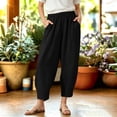thumbnail image 4 of LvhaoGJOB Kids' Wide-Leg Pants - Soft, Elastic Waist & Pockets - Black 11-12 Years, 4 of 5