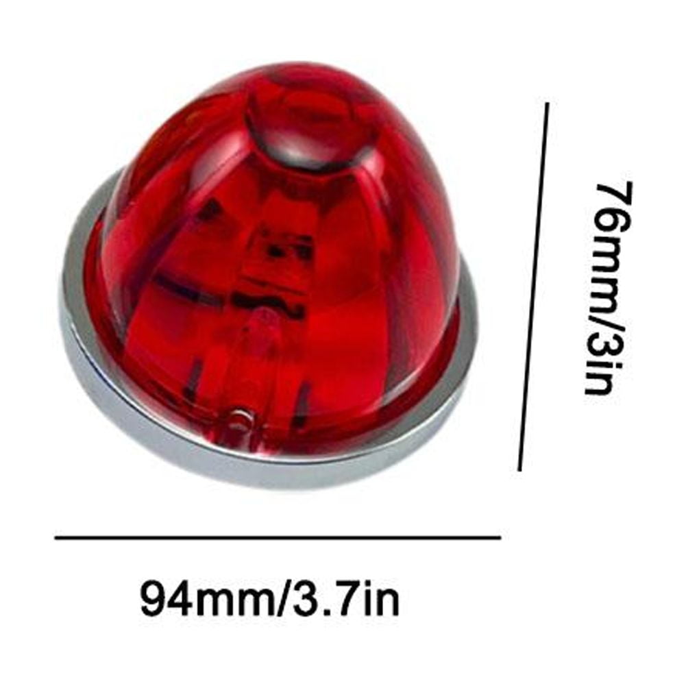 5 PCS LED Watermelon Lights for Semi Trucks, Side Marker Indicator Lamp & Bezel Stop Turn Signal Light, Durable Outline Design for Motor Vehicles