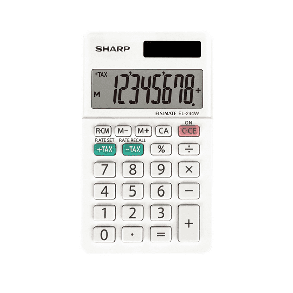 SHARP EL244W 8-Digit Handheld Calculator