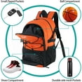 thumbnail image 4 of WOLT Basketball Bag Man Portable Carrying Best Basketball Backpack Bag for Ball Sports 1 Pack Orange, 4 of 6