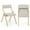 Natural+Gray, variant on Resenkos Dining Chairs, Kitchen Chairs Trattoria Chairs,Set of 2 Wooden Folding Dining Chair with Linen Fabric Padded Seat and Backrest-Coffee