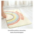 thumbnail image 4 of Elegante alfombra de baño de felpa peluda, felpudo antideslizante con decoración vibrante, absorbente para la entrada del porche de la cocina, 50 x 80 cm, alfombra de hojas de material ultra suave, 4 of 6