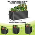thumbnail image 3 of CazToi 2-Pack 6x3x1.5 ft Galvanized Raised Garden Beds Large Outdoor Planter Boxes with Open-Base & Wave Panels, 3 of 9