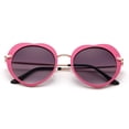 thumbnail image 2 of Newbee Fashion -Heart Design Fashion Metal Women Sunglasses with Folding Sunglasses Case, 2 of 3