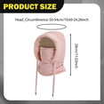 thumbnail image 6 of lacooooppia Hood Ski Balaclava Warm Windproof Thick Cycling Neck Warmer Hat Cap Scarf for Running Camping Snowboard Motorbike Hiking Pink kids, 6 of 6