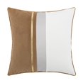 thumbnail image 2 of de almohada decorativas de material cuero chino a rayas de funda de cojín moderna funda de cojín para silla de decoración para hogar del marrón claro BLESIY Funda de almohada, 2 of 8